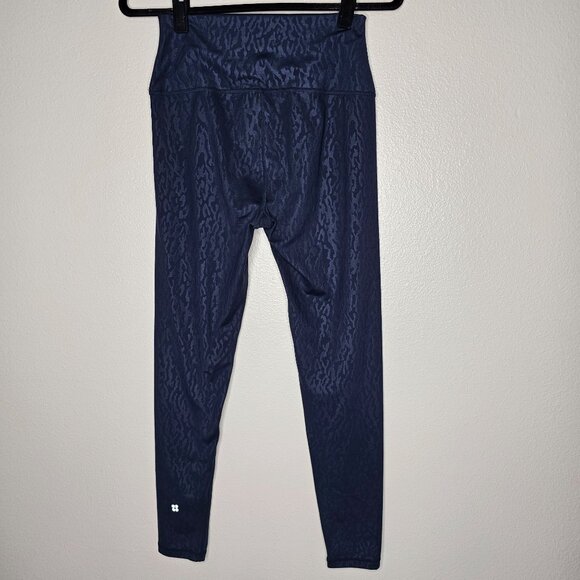 Sweaty Betty 8 10 All Day Full Length Leggings Blue Animal Print Soft Yoga Gym - Picture 3 of 6